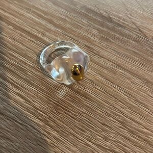 La Manso clear Flower ring